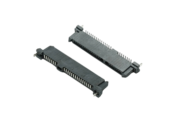 SATA 7+15P 母座直立式SMT 带鱼叉 